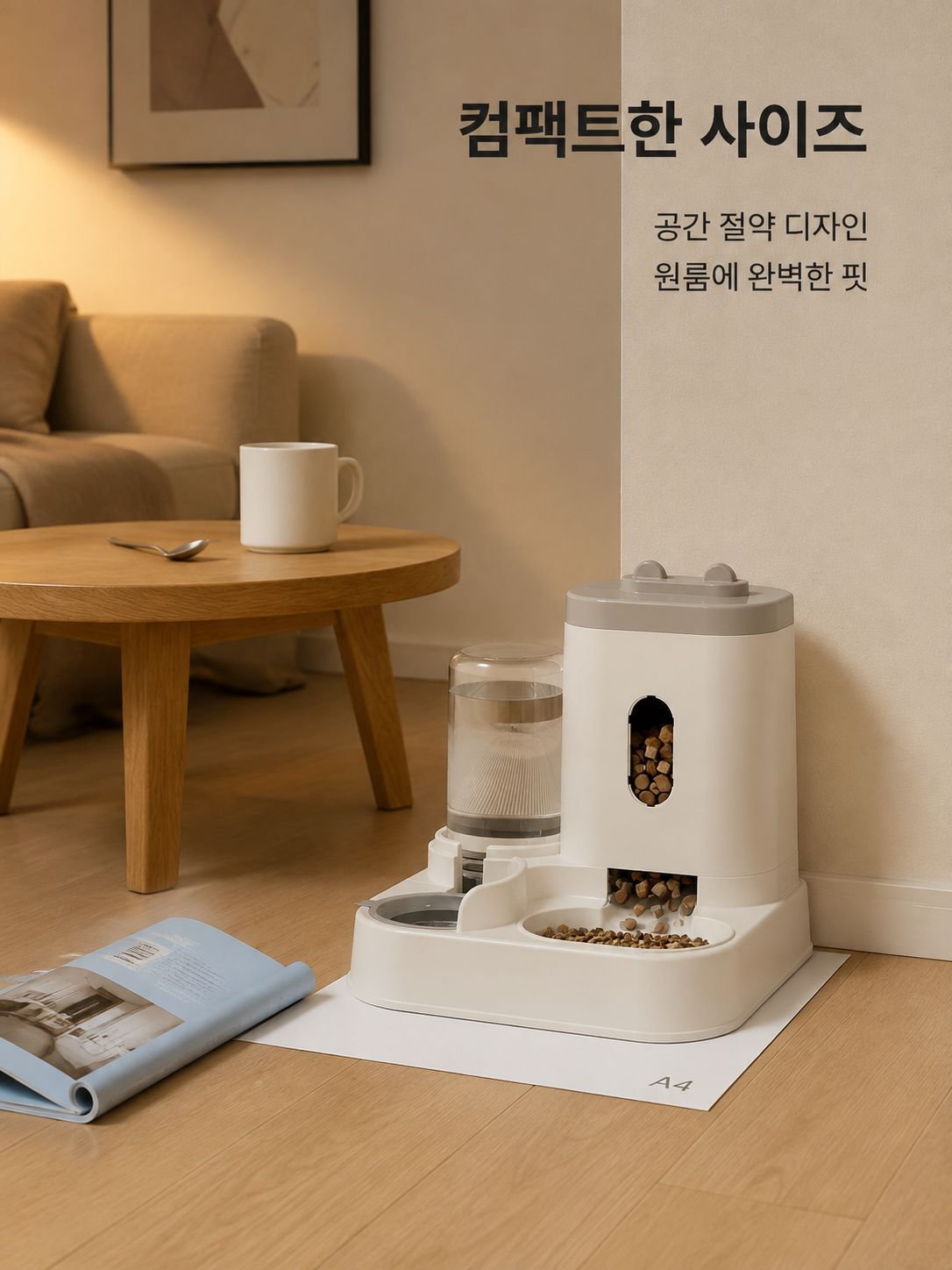 애완동물 그릇 이합일 고양이 개 먹이기