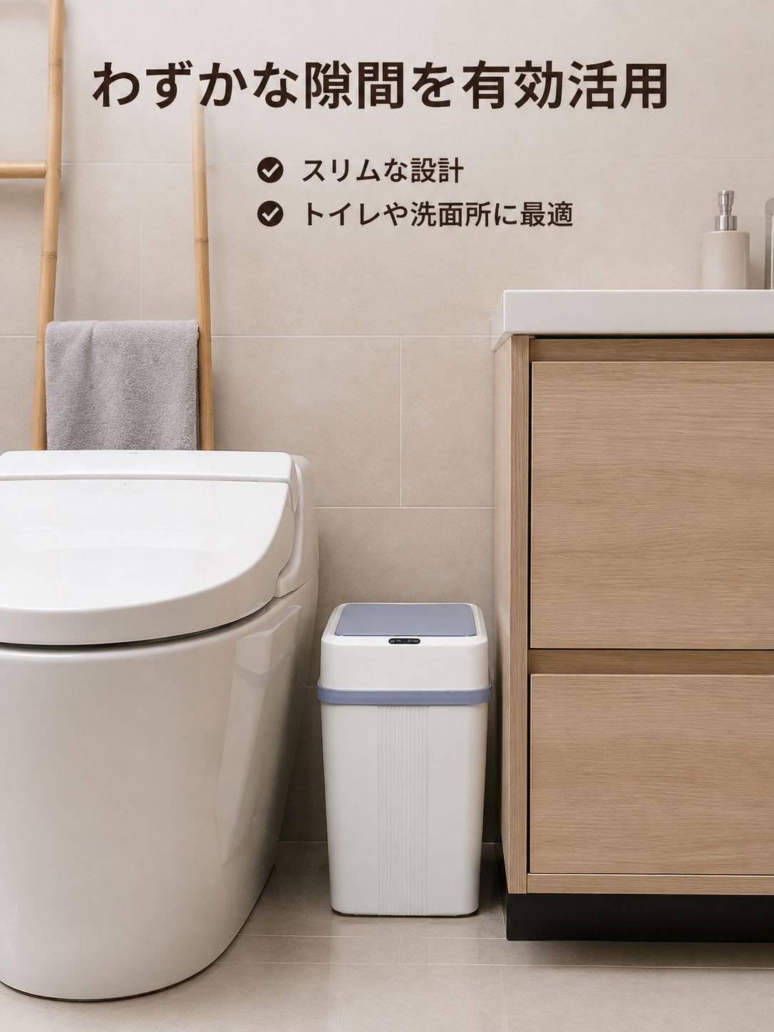 スリム自動センサーゴミ箱