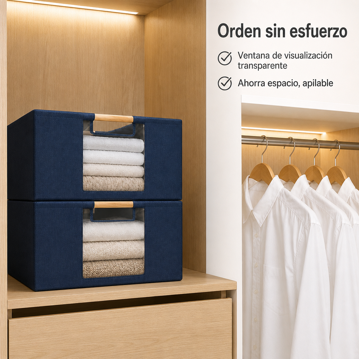 Caja organizadora de tela para el hogar