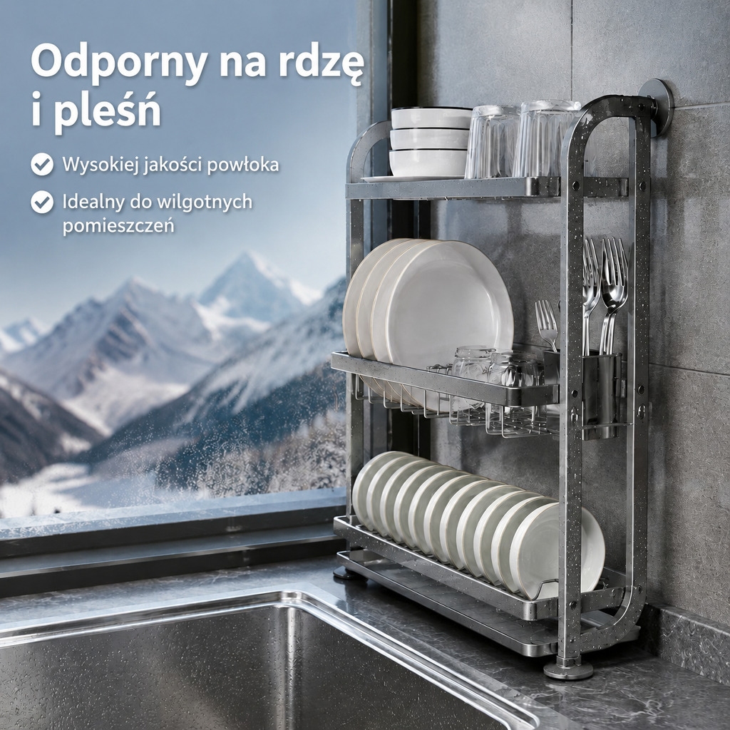Wąski ociekacz do zlewu kuchennego