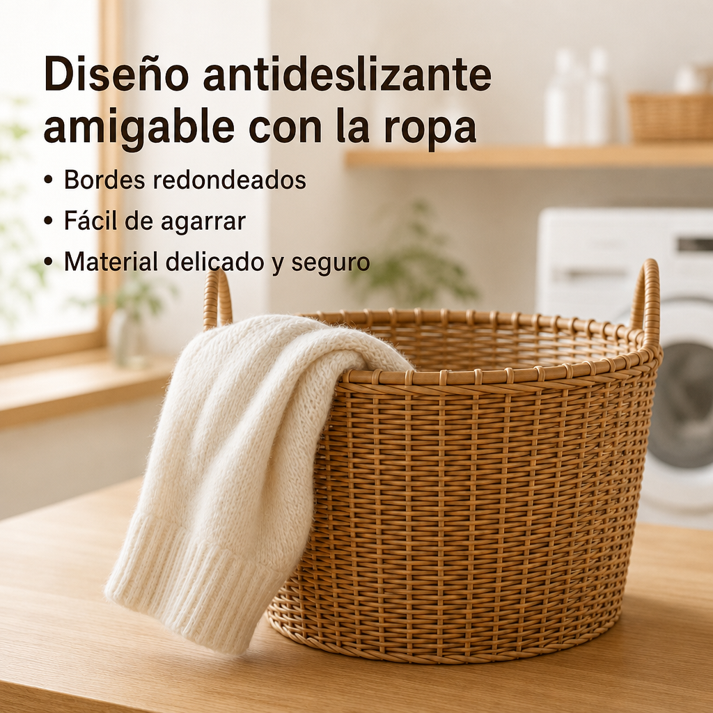 Cesta de lavandería elegante y lujosa