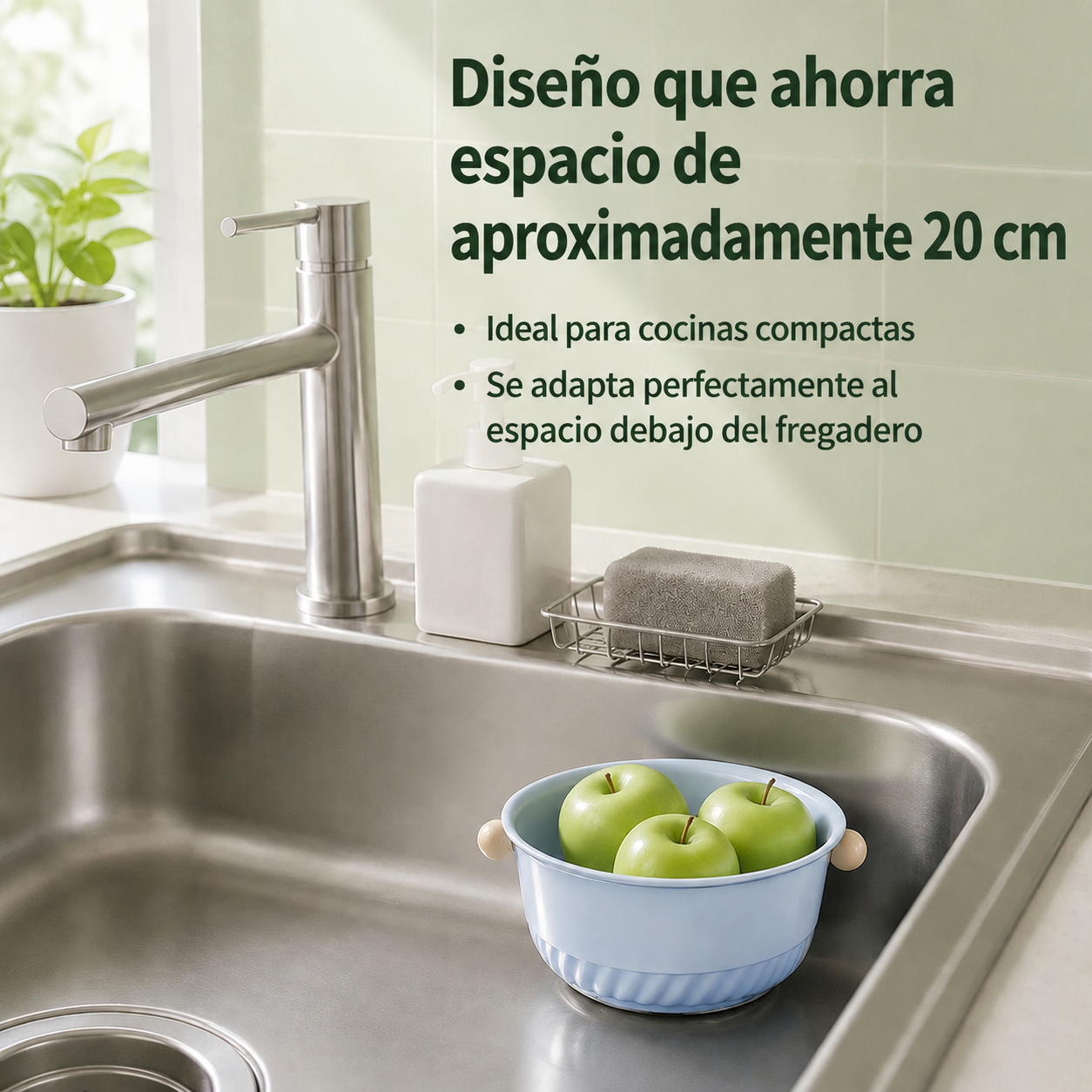 Fregadero de dos niveles elegante para el hogar
