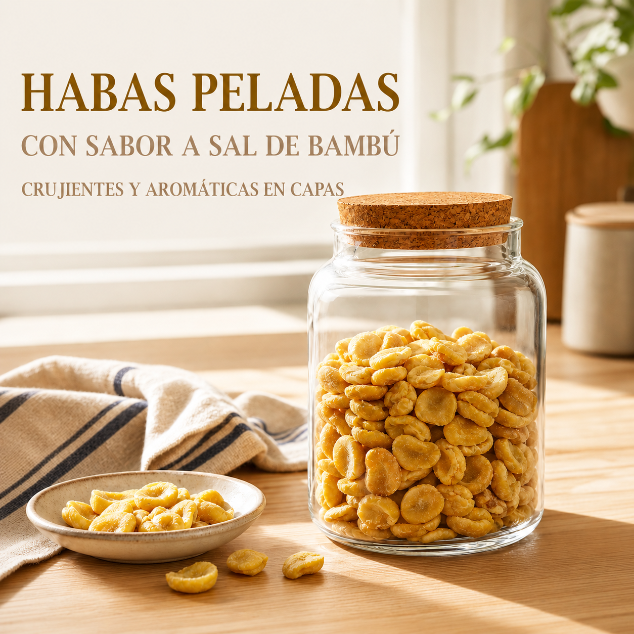 Habas con sal de bambú