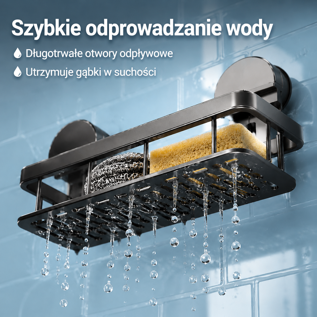 Wielofunkcyjny organizer do zlewu z przyssawką