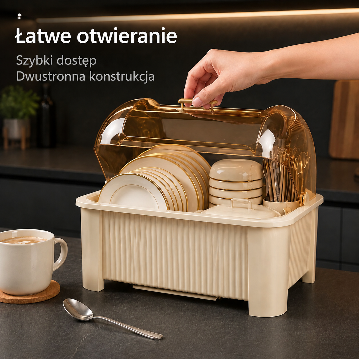 Kuchenny plastikowy organizer na naczynia