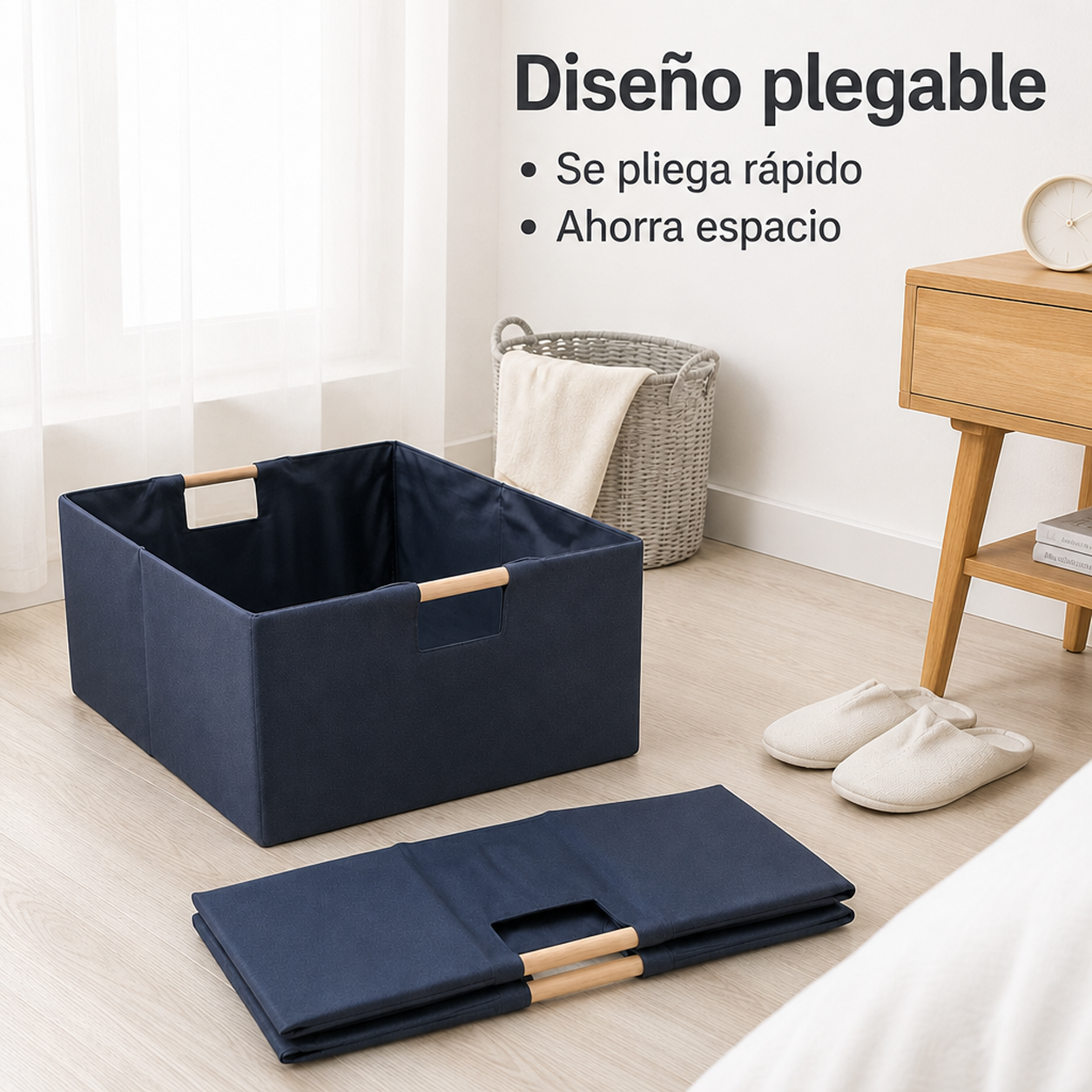 Caja organizadora de tela para el hogar