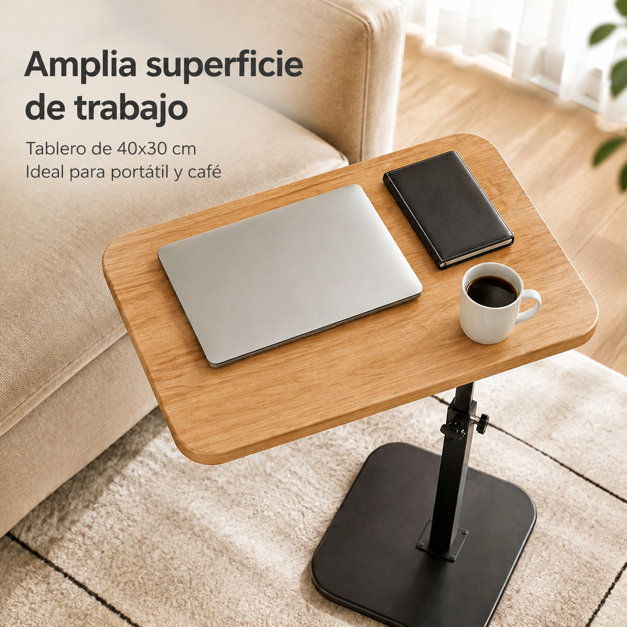 Mesa de sala de estar multifuncional y ajustable en altura