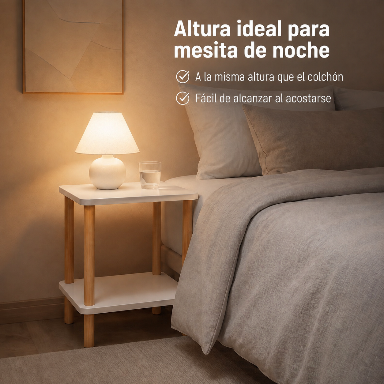 Mesa pequeña/mesa auxiliar móvil/mesa de noche