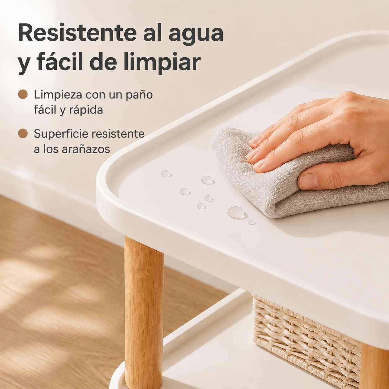 Mesa pequeña/mesa auxiliar móvil/mesa de noche