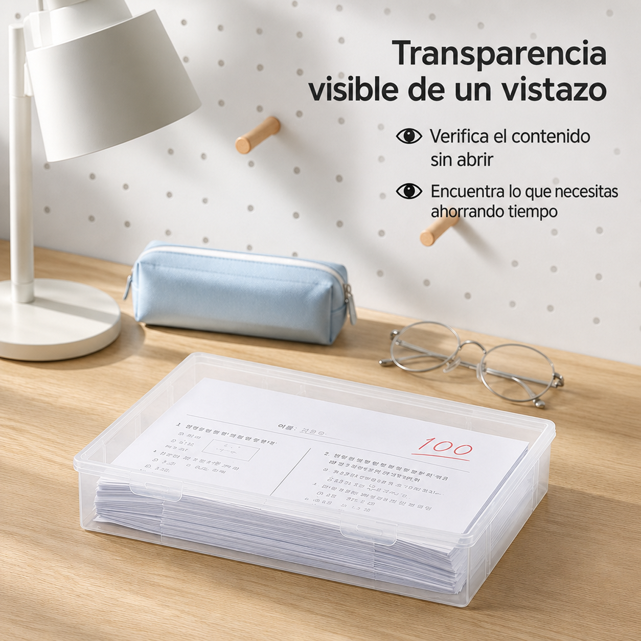 Caja organizadora transparente multifuncional