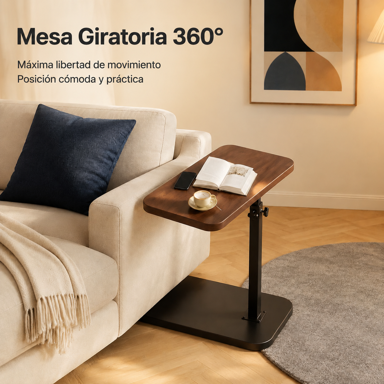 Mesa de sala de estar multifuncional y ajustable en altura