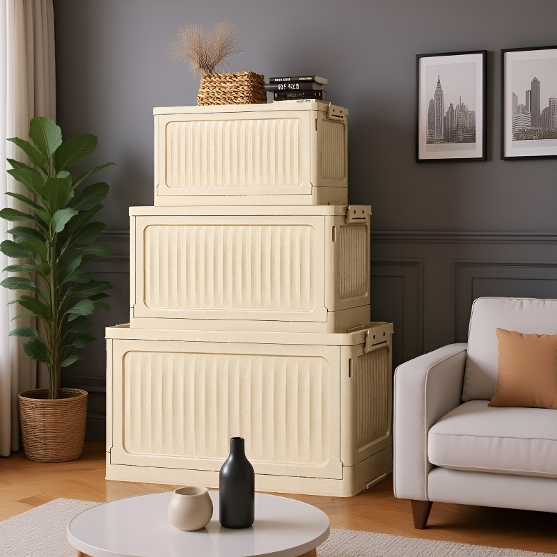 차량용 수납함 가정용 플라스틱 수납함 접이식 소품 수납함 자가용 겸용 수납함 아웃도어 캠핑 회전 정리함