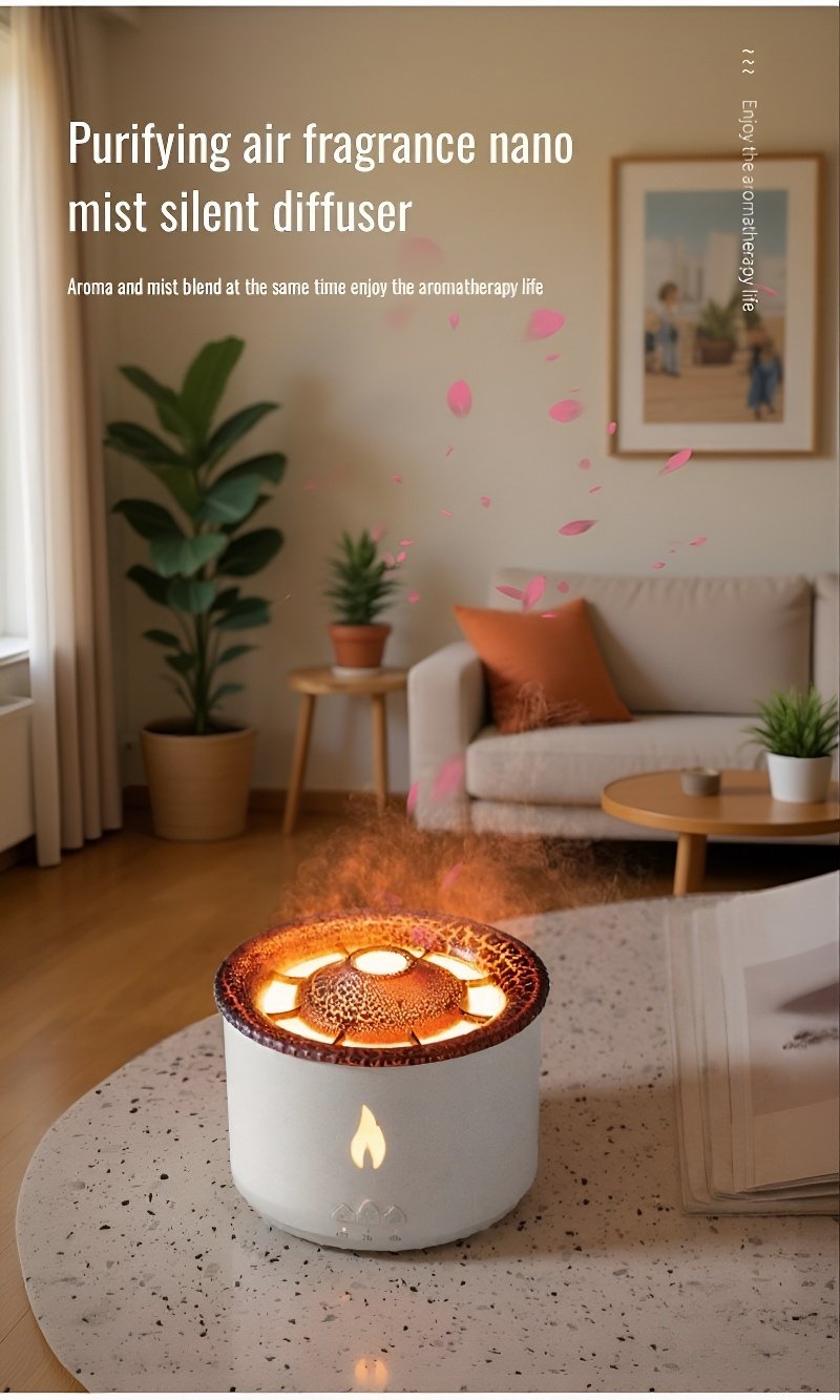 Stylish volcano design humidifier for home decor