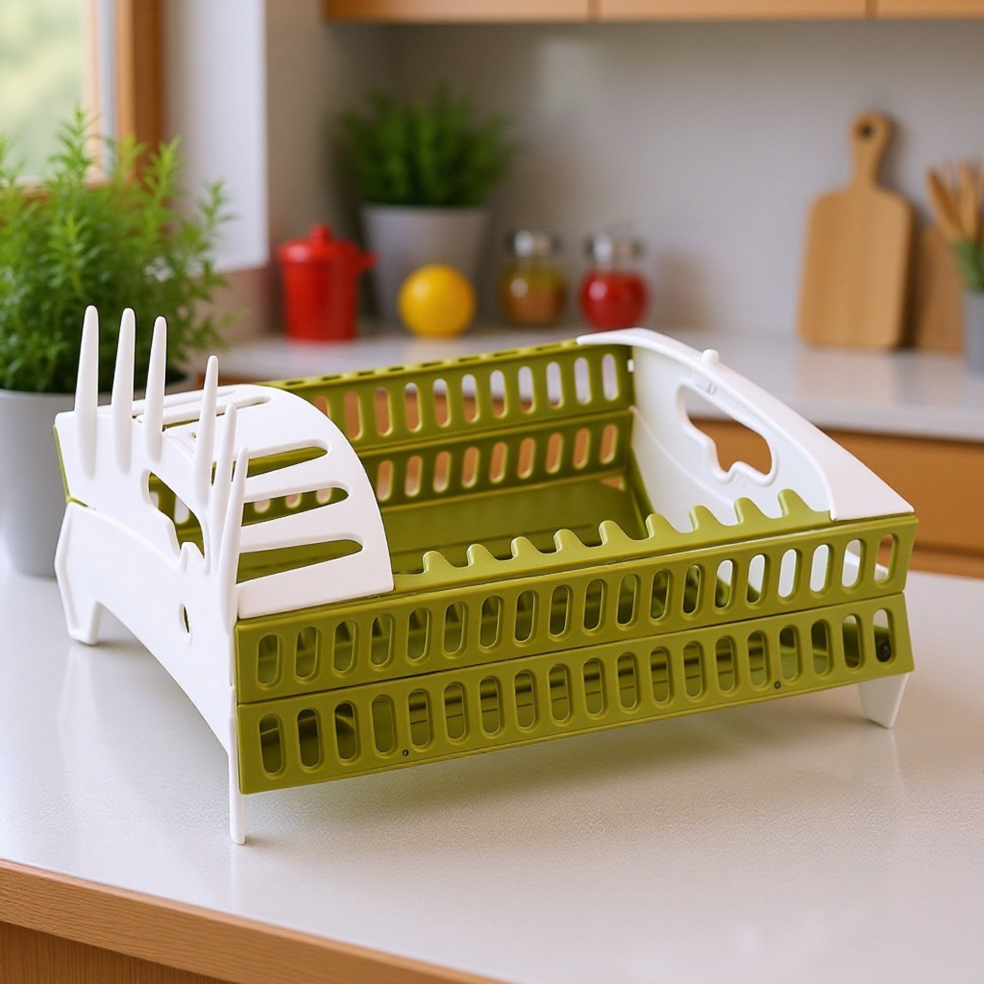 Estante de almacenamiento plegable para cubiertos