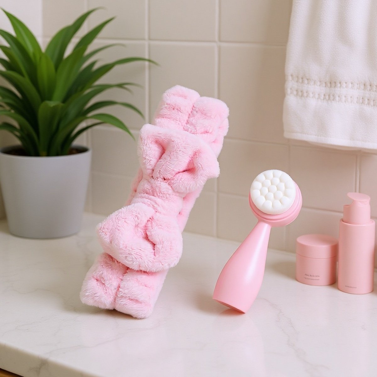 Face brush exfoliating skin gently