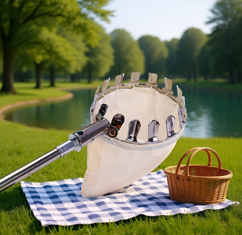 伸縮式果物収穫ツールの持ち手拡大写真