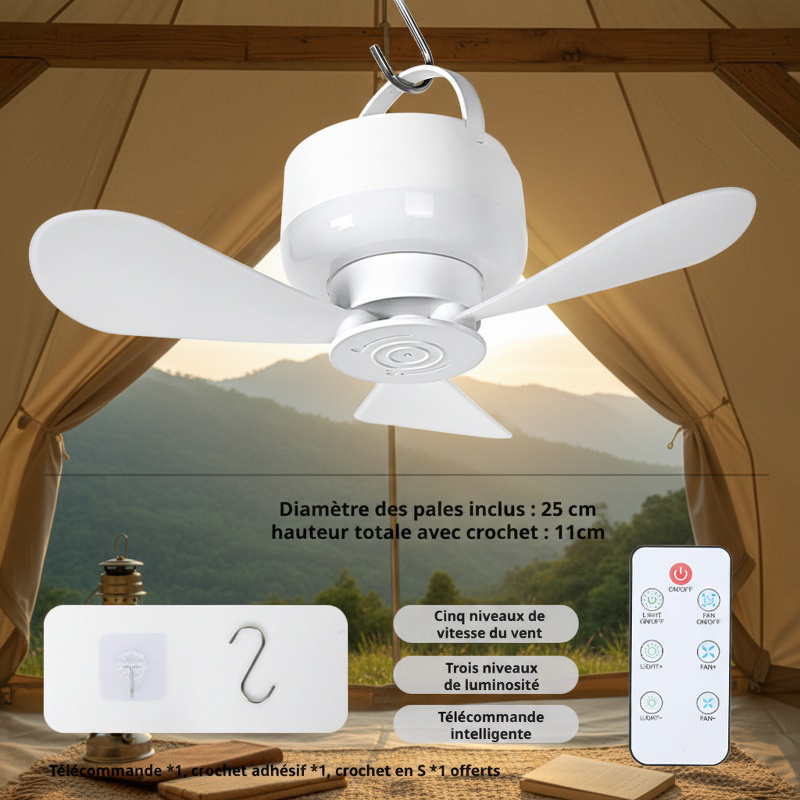Mini ventilateur de plafond USB à motif avec télécommande