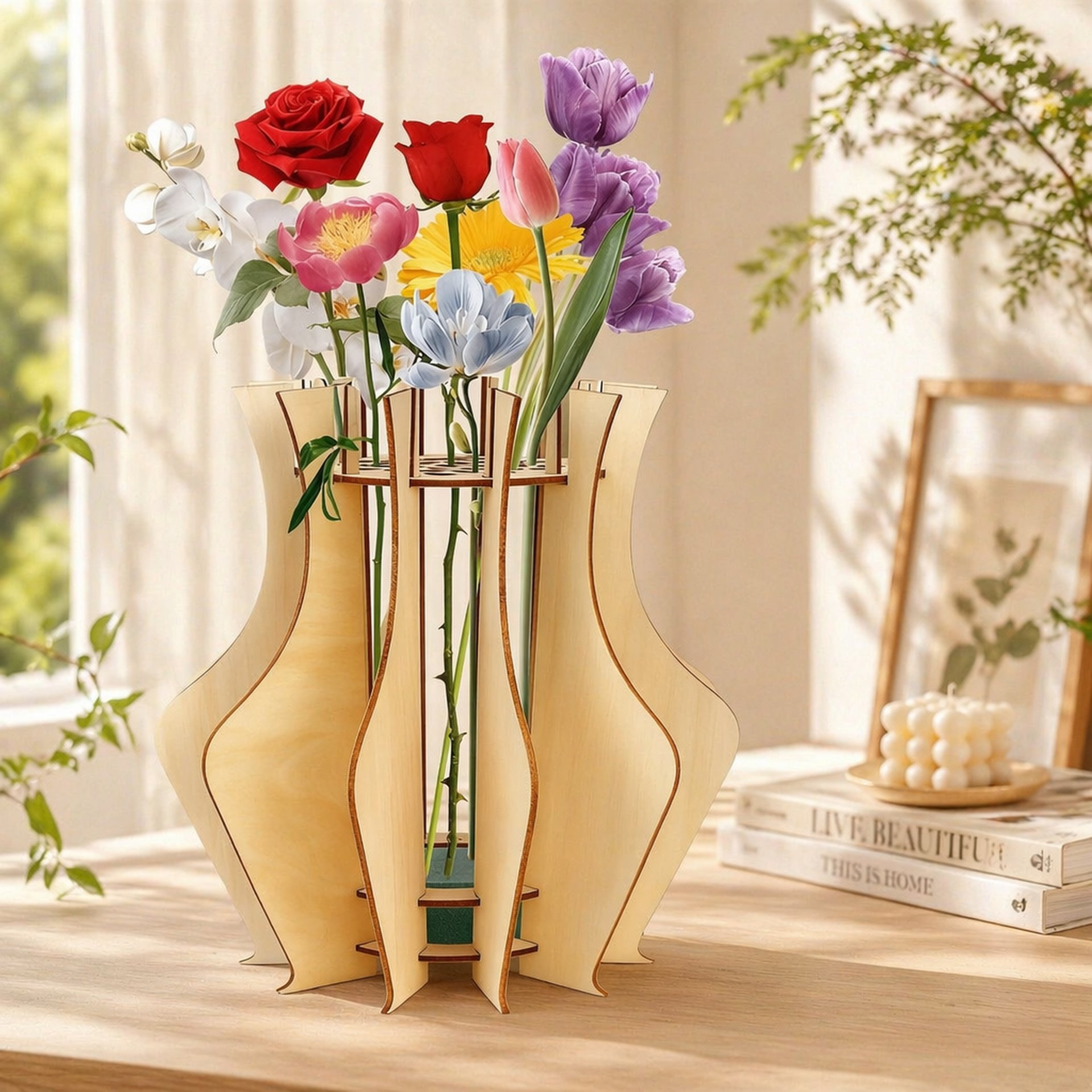 Support élégant pour présentation de bouquets