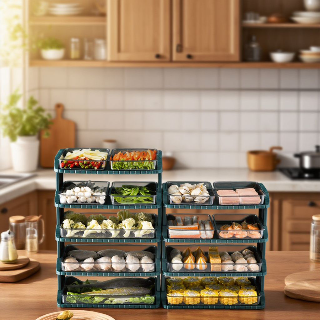 주방 다층 요리 접시