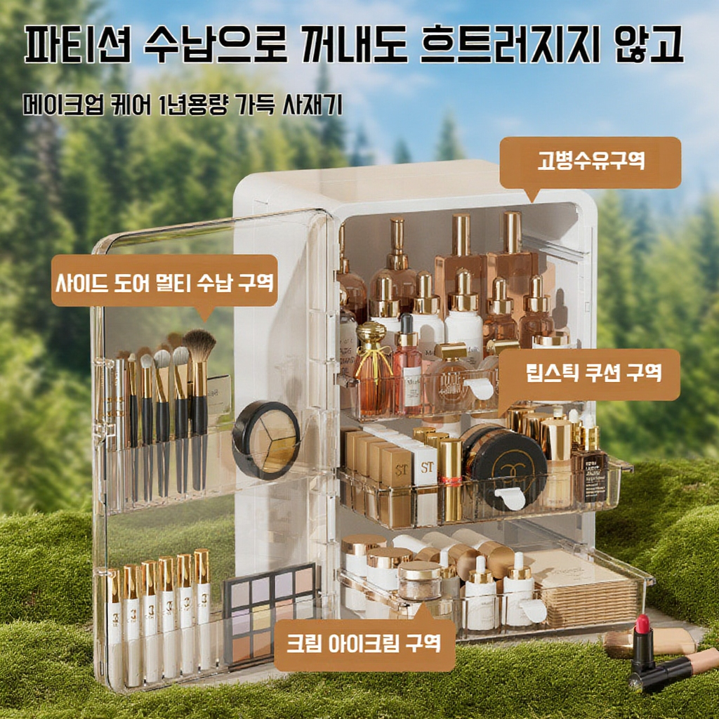 화장품 데스크탑 수납함 서랍 정리대