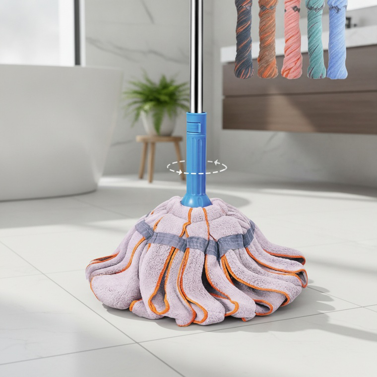 Rotating mop with easy squeeze water function