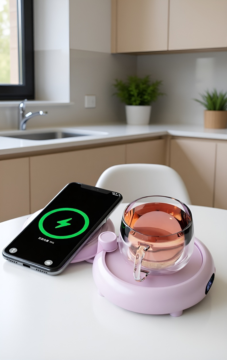 무선 충전 기능이 있는 컵받침