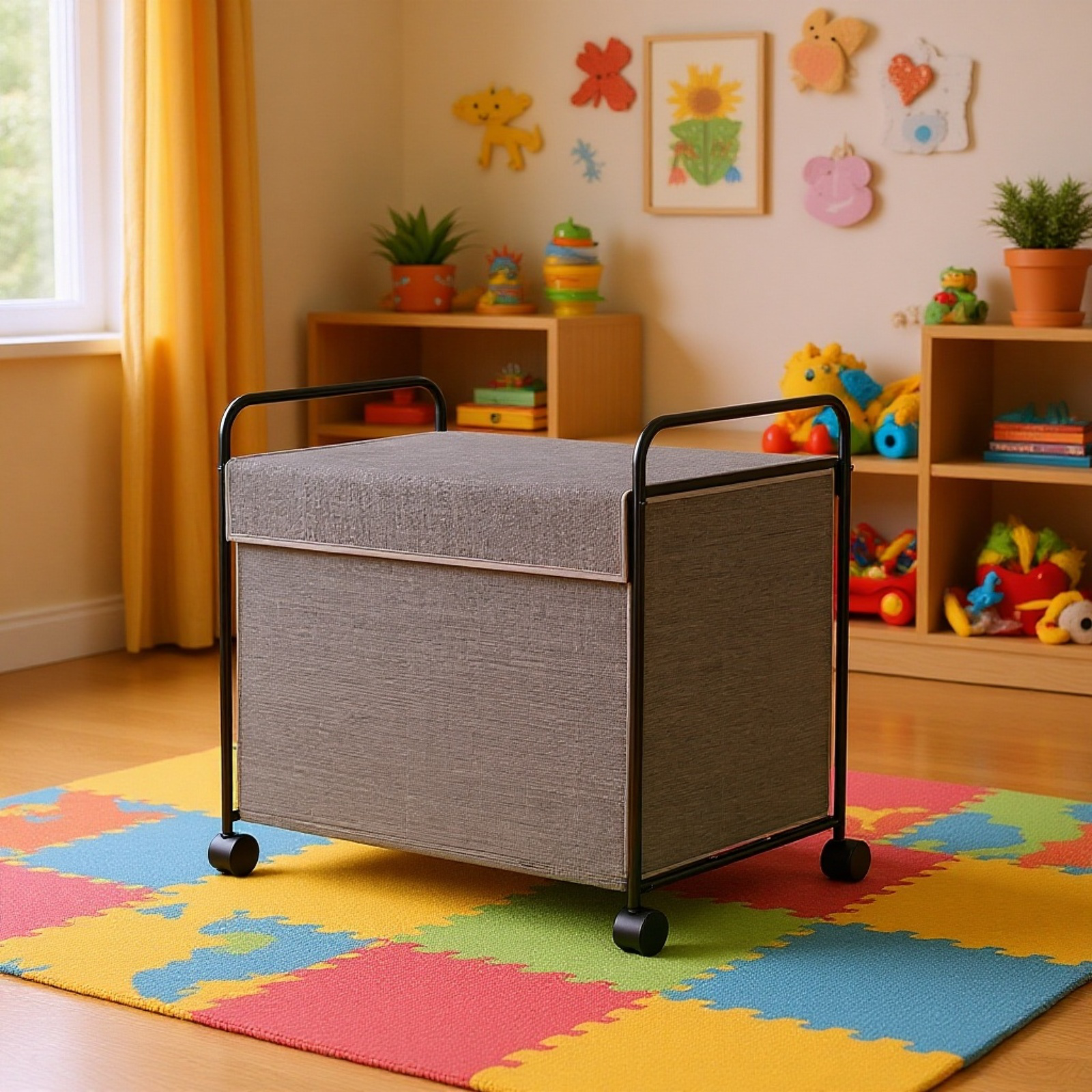 オックスフォード布製バスケットの質感