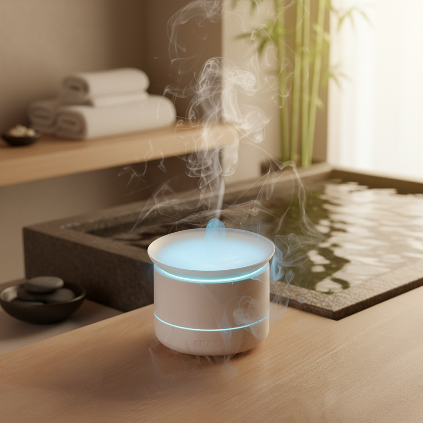 Colorful Cloud Sea Aromatherapy Humidifier, Desktop Atmosphere Light for Home