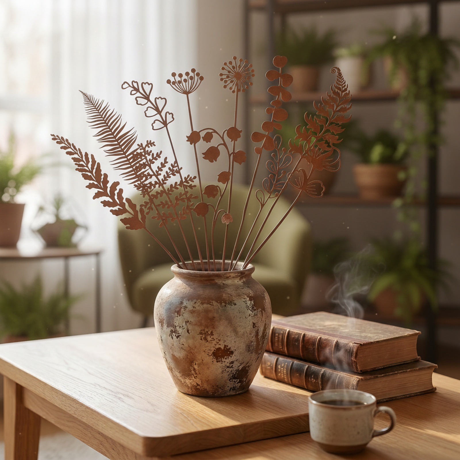 Chinesisches Retro-Blumengeländer-Set, 12-teilig mit durchbrochenem Design