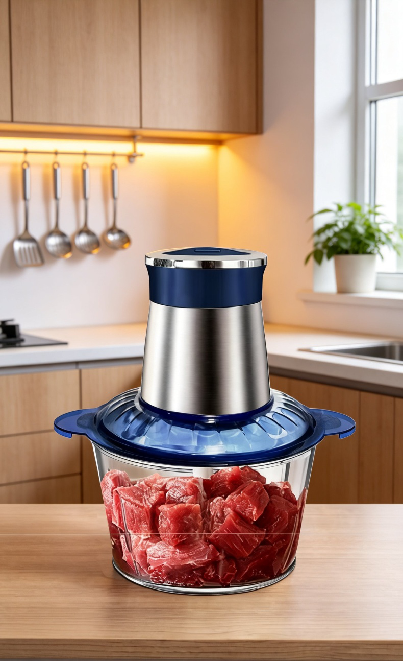 Multi-purpose electric food processor for mincing and grinding