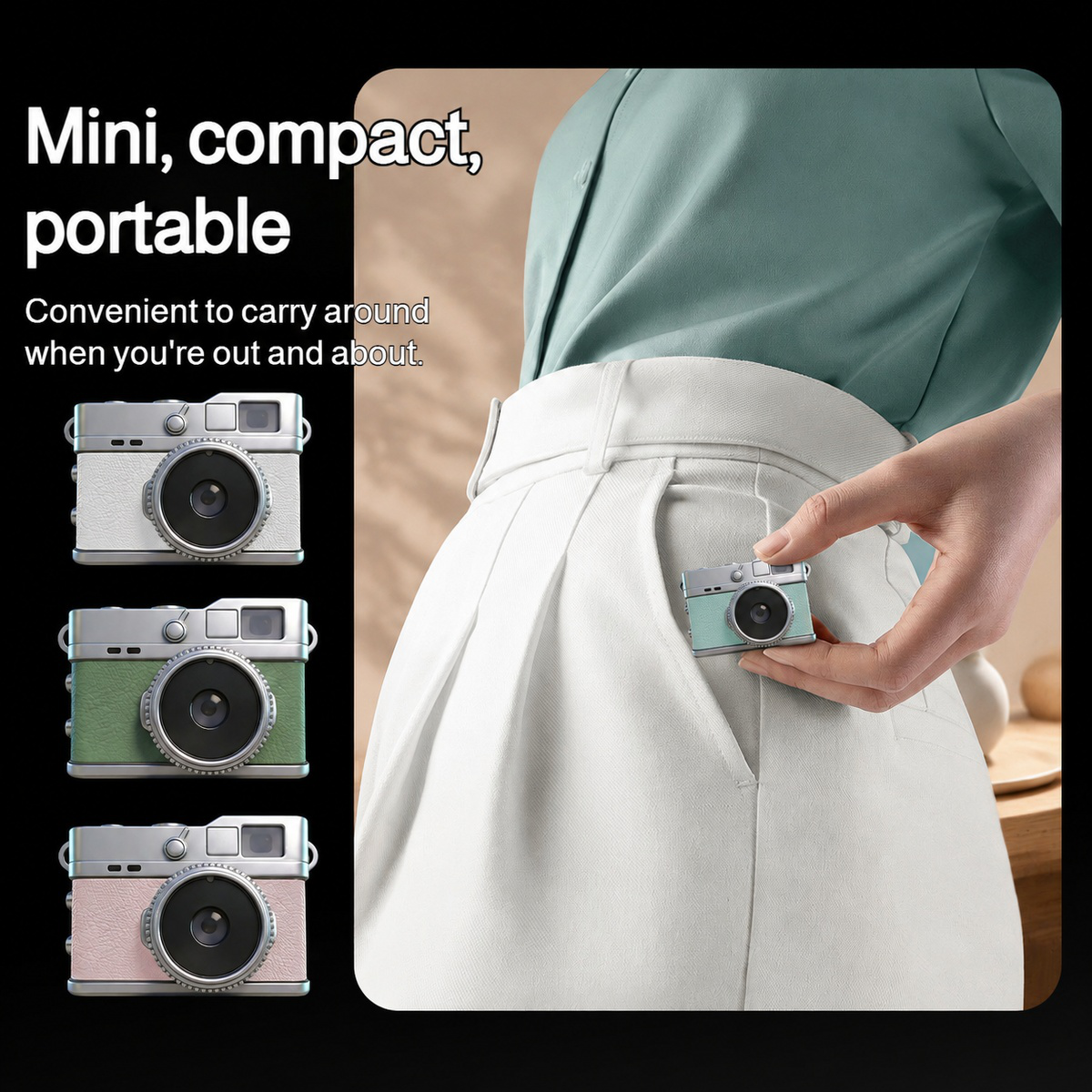 Vintage style digital camera with HD lens