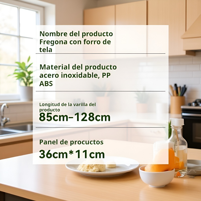 Mopa extensible de esponja abrasiva para uso seco y húmedo