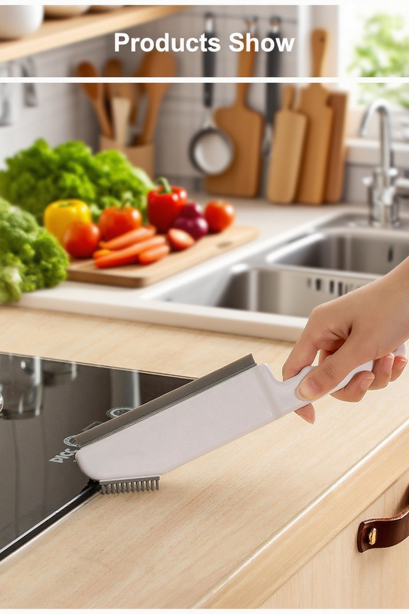 Versatile cleaning brush for bathroom tiles