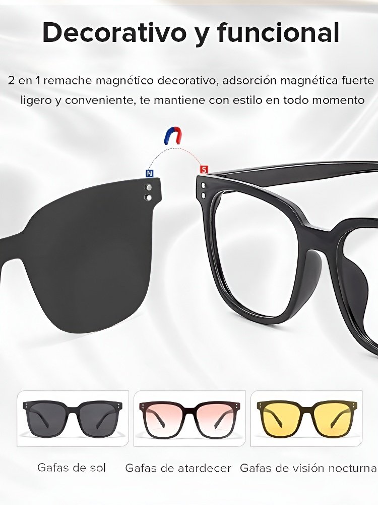 Gafas de sol polarizadas magnéticas 4 en 1