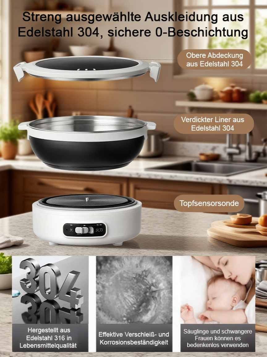 Tragbarer Edelstahl-Klappkocher für Reisen und Outdoor – Der König der mobilen Kochgeräte