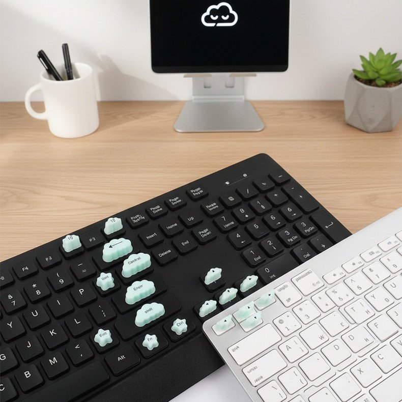 Fashionable silicone key cap for women