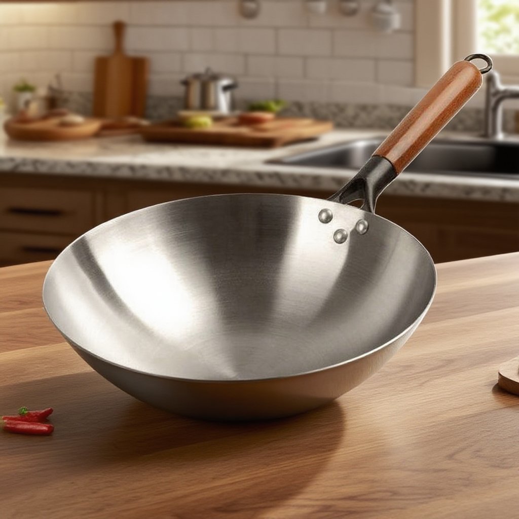 옛날 방식의 수제 노스틱 프라이팬