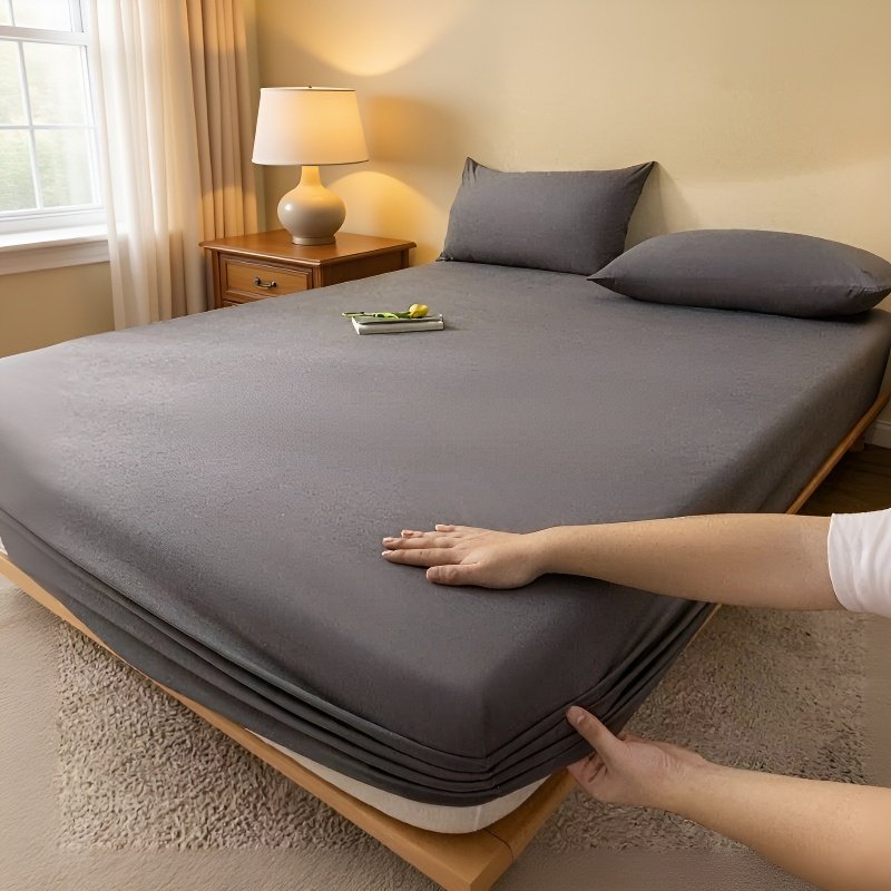 싱글 워싱 면 침대 커버 쓰리피스 침대 삿갓 보호 커버 기숙사 싱글 침대 워싱 면 침대 커버 침대 삿갓