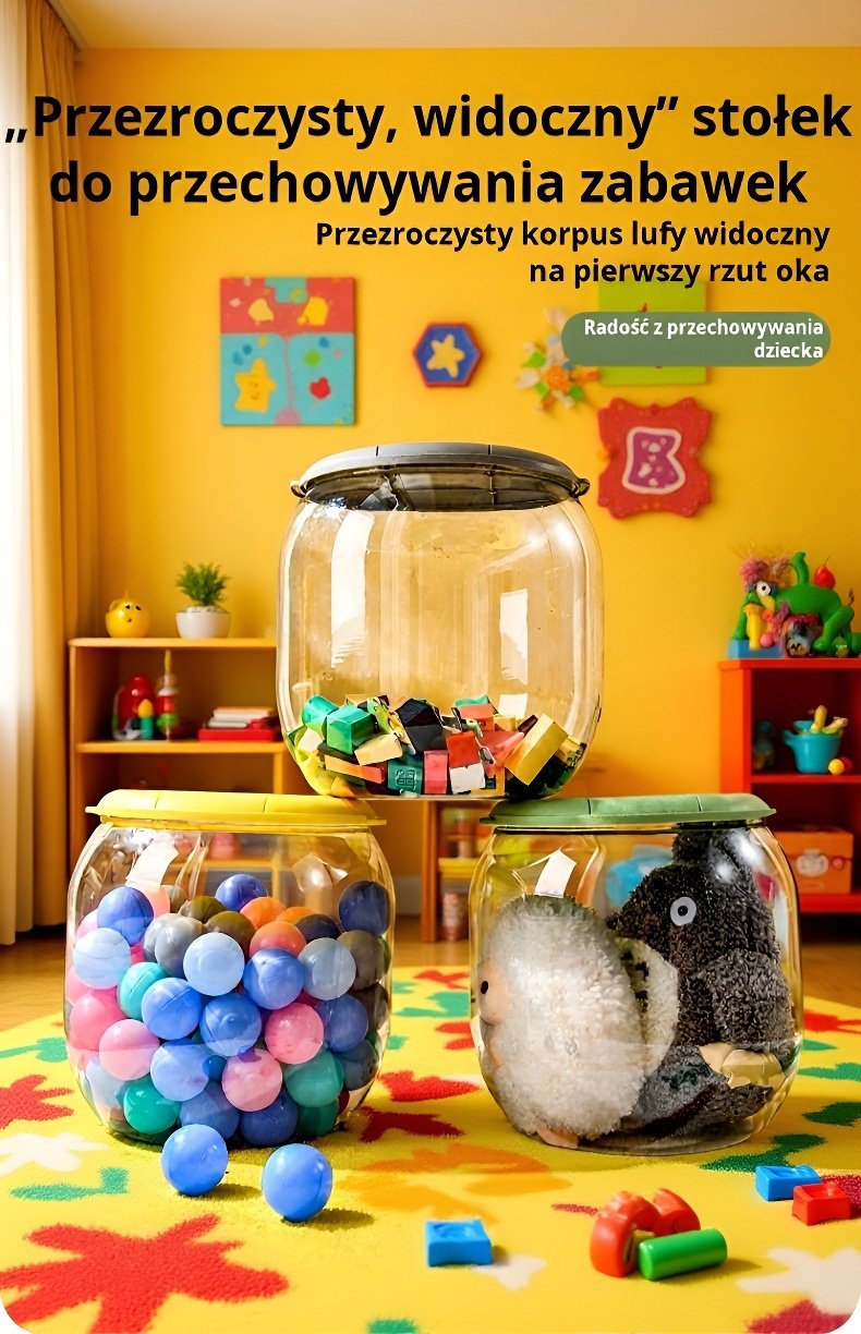 Wielofunkcyjny puf dziecięcy z funkcją przechowywania zabawek