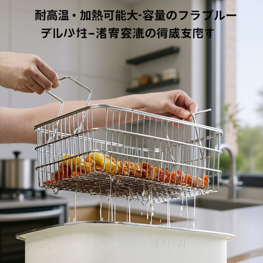 衛生的で耐久性のある日本式野菜水切りバスケット