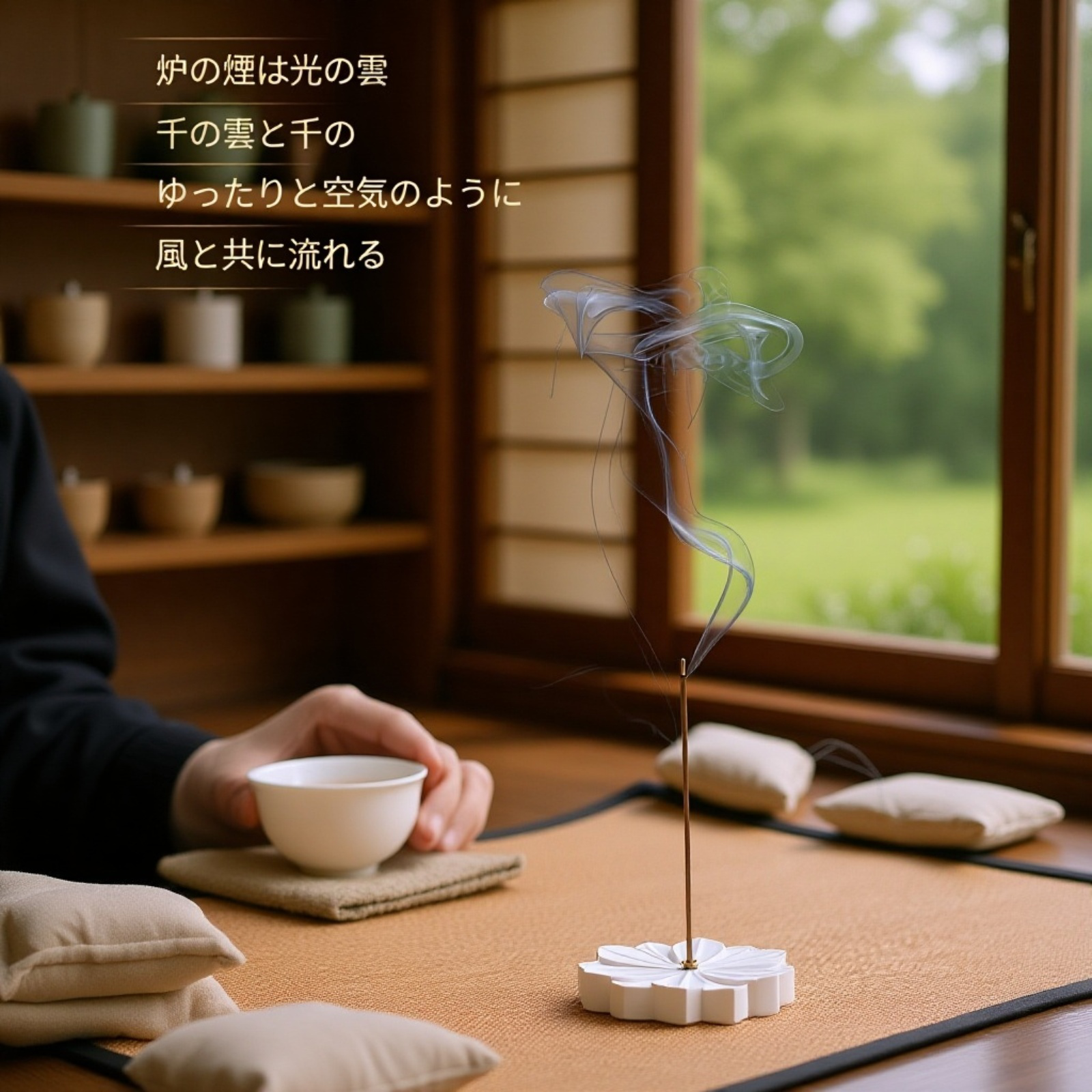 便携式香炉の持ち運びシーン