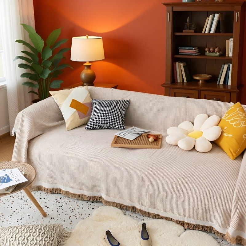 ソファカバーカバーフルカバー綿糸ユニバーサルソファブランケットカバータオル フルカバーソファ