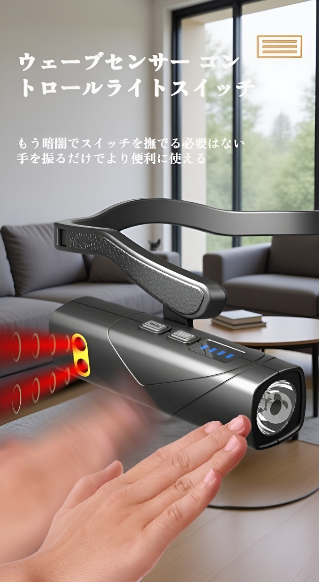 高輝度LED搭載のセンサー式ヘッドバンドランプ