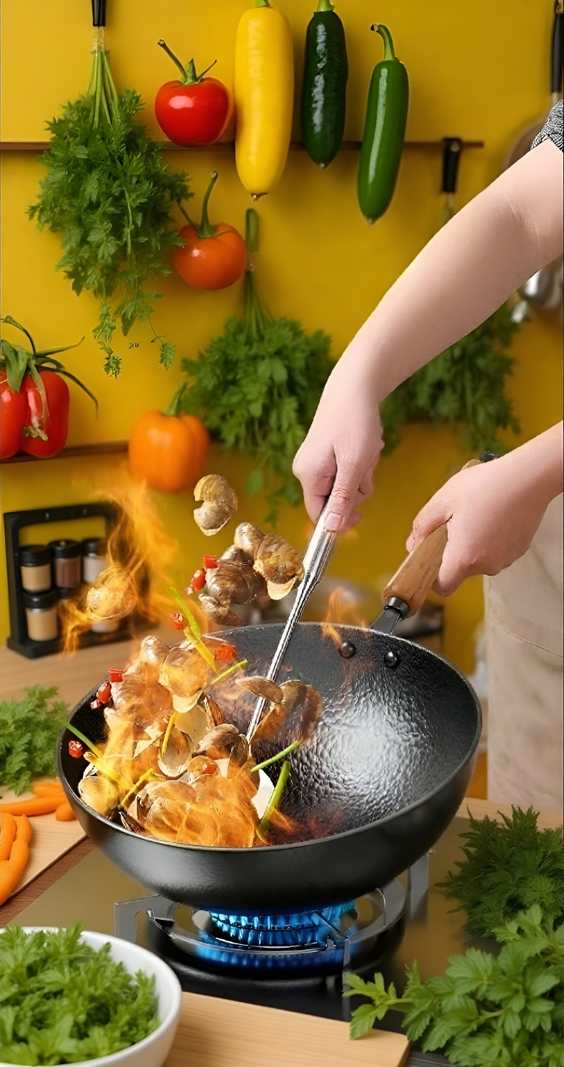 Olla de hierro resistente y fácil de limpiar para el hogar