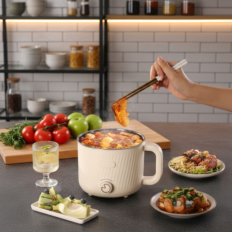 Student dormitory small stainless steel nonstick electric hot pot