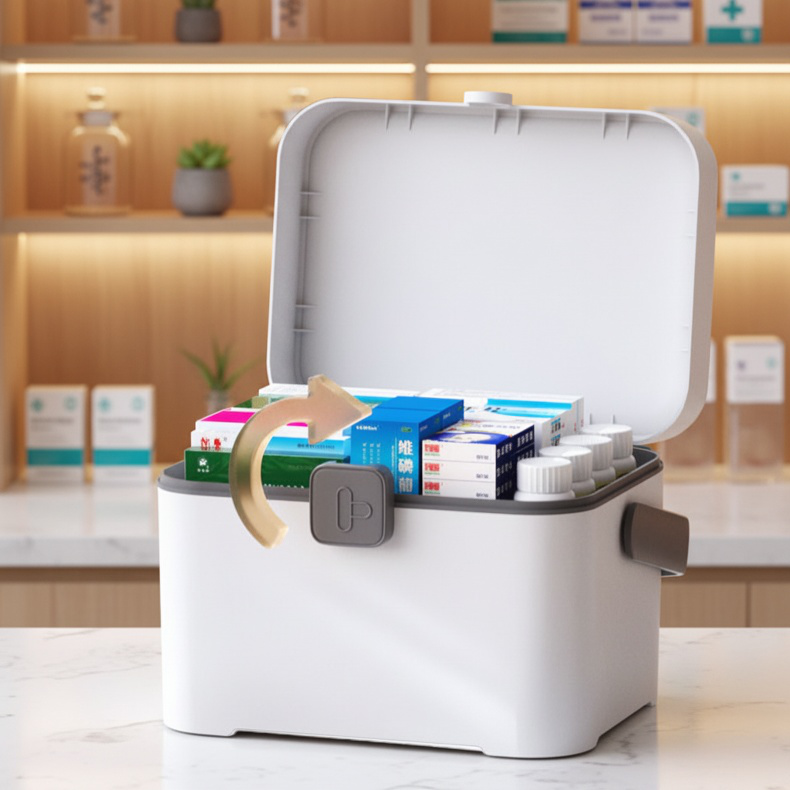 Durable portable medicine storage container