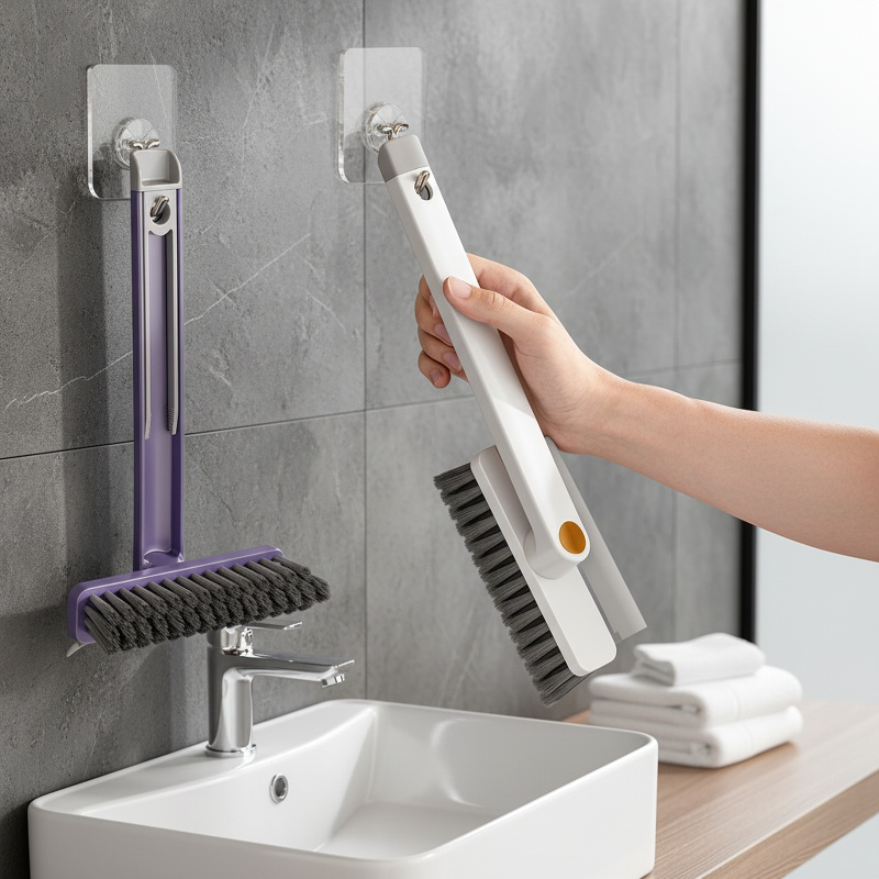 Brosse spéciale pour nettoyer les interstices de la salle de bain