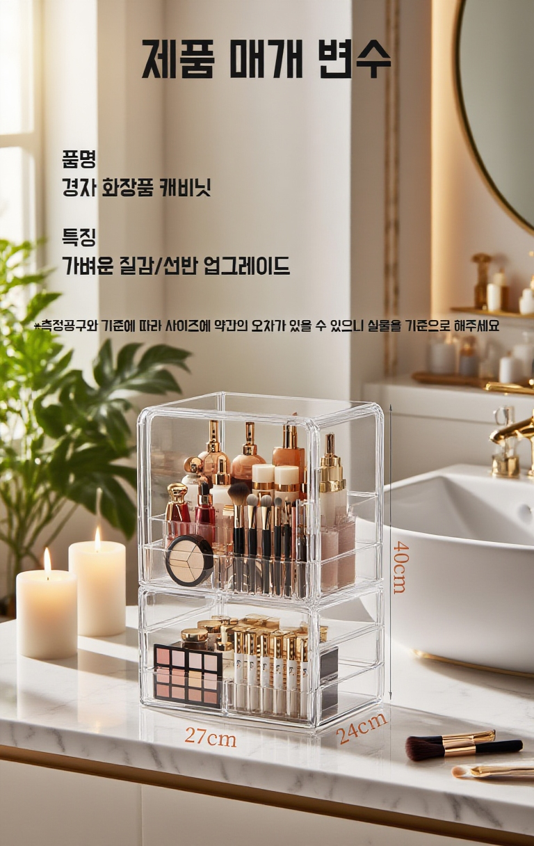 코스메틱 정리함 서랍형 디자인