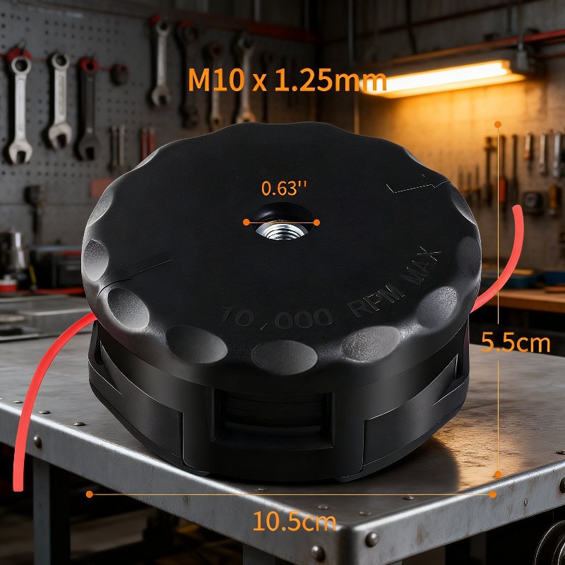 M10*1.25 Brush Cutter Head No-Disassembly Trimmer Line for Garden Tools
