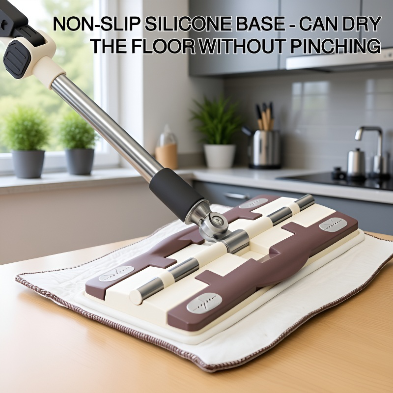  Adjustable Wet and Dry Flat Mop with Extendable Cloth Clamp